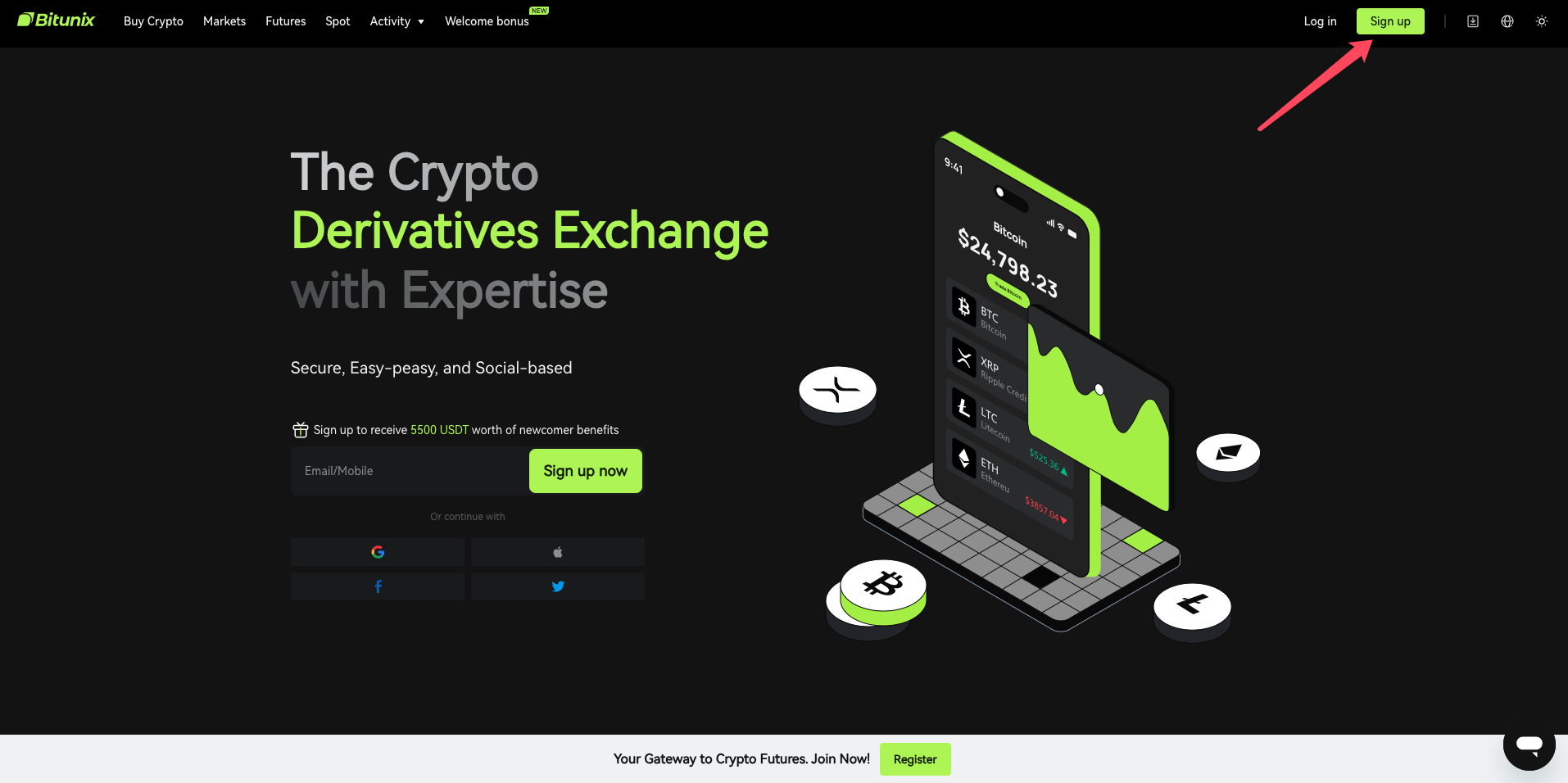 ثبت نام در صرافی انلاین بیت یونیکس