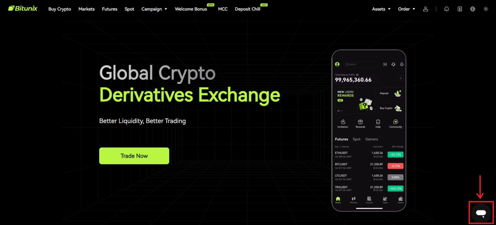 پشتیبانی صرافی Bitunix