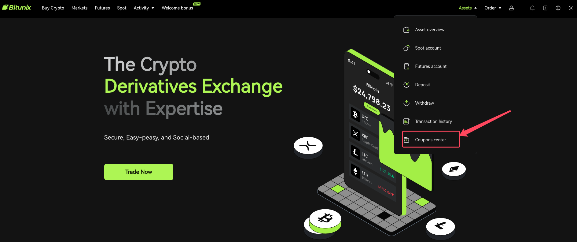 دریافت پاداشهای معاملات فیوچرز در صرافی بیت یونیکس Bitunix