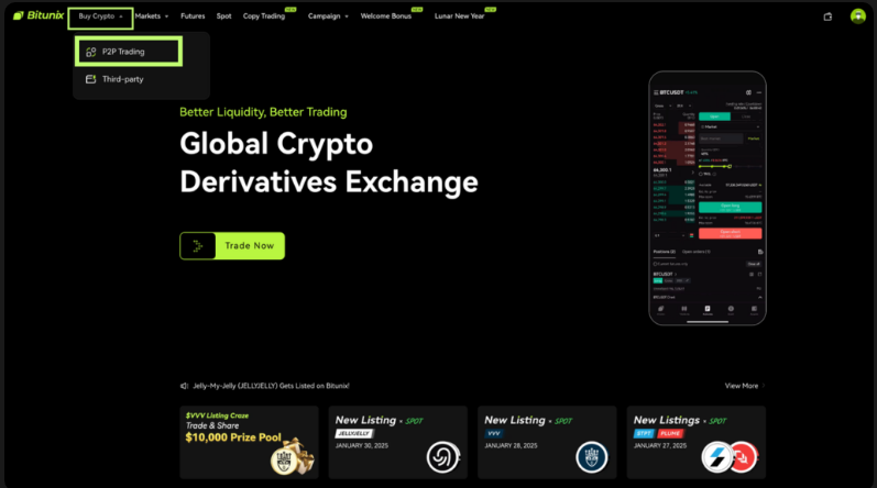 نحوه خرید و فروش تتر در صرافی بیت یونیکس bitunix